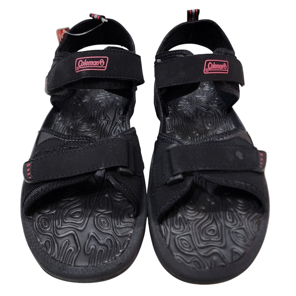 NWT Coleman Lanai Men's Black Outdoor Hook &‎ Loop Sport Sandals Size 13